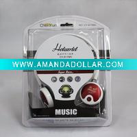 Computer Wired headphone/headset with microphone red with white