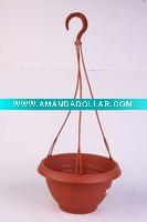 Wholesale round plastic flower pot with peg