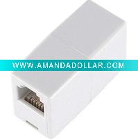 Telephone Modular Accessory In-Line Coupler 6P4C