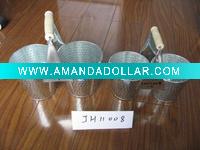 Wholesale nice metal flower pot with wood handle