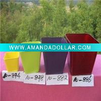 Square Transparent red Flower Pot