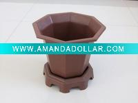 hot sell octagonal shape Plastic flower pot