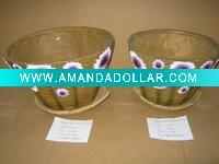 Oval ceramic flower pot