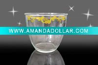 clear glass flower pot/glassware