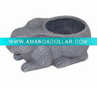 Wholesale sanstone finished garden animal flower pot
