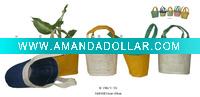 Wholesale colourful series jute flower pot