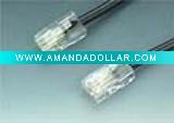 Wholesale (KCT-026)Telephone Cable RJ11 male to RJ11 male cable