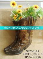 Wholesale Polyresin christmas shoes decoration flower pot