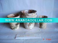 Wholesale birch bark flower pot