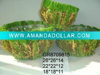 leaf and grain flower pots