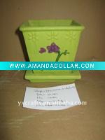 Ceramic flower pot with dish