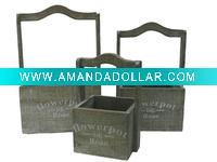 Rose flower pot& wooden planter