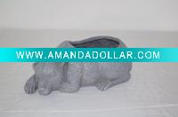 Wholesale sanstone finished garden animal flower pot