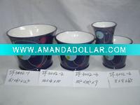 round terracotta flower pot