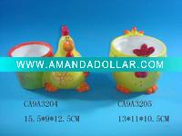 Ceramic chicken flower pot