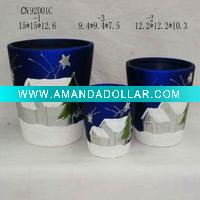 Wholesale ceramic round flower pot garden planter