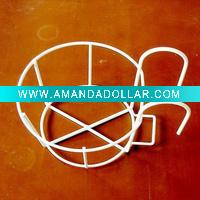 Wholesale FG016AB-garden decoration-White Metal Circular flower pot Hanging basket