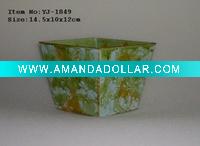 metal flower pot, galvanized zinc flower planter,balcony pot,metal container