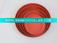 Wholesale lace plastic flower pot saucer or tray
