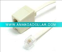 Telephone cable RJ11 male to RJ11 female(KCT-01)
