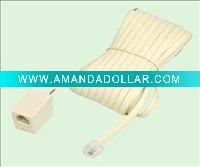 (KCT-03) telephone cable 6P4C single extension cord