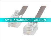 Wholesale (KCT-04)Telephone cable RJ11 Male to RJ11 Male