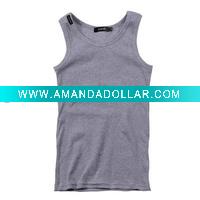 Wholesale man vest and top with casual round neck sleeveless cotton yf-5432