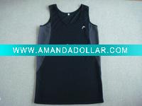 Wholesale man's fashion cool gray sports vest and tops interlock