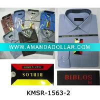 Wholesale men's dress shirt stocklot,men's clothing stock