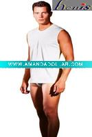 Wholesale New Sexy White Knitted Male singlet