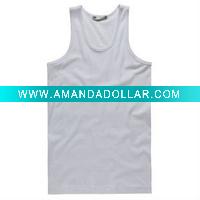 Wholesale 100%pure cotton men's summer gray vest tank top sleeveless