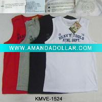 Wholesale stock men cotton vest/men sleeveless vest stocklots