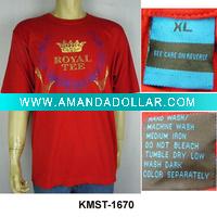 Wholesale cotton printed men's T-shirt stock