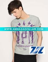Wholesale ZZH362 newest men's t shirt with prttern
