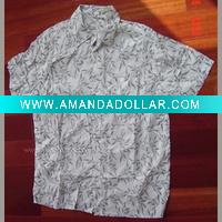 Wholesale Printed cotton short sleeve leisure men's shirt (IAP0049) Euro Size,Nice confection