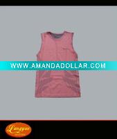 Wholesale men's seamless short sleeve pink