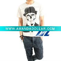 Wholesale ZZH360 2011 newest men's t shirt with skull printed