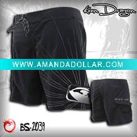 Wholesale Men's Short 100% polyester printed black beach short
