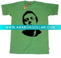 Wholesale men's short sleeve round neck single jersey T-shirt