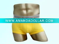 yellow new brand cotton men's boxers short pants