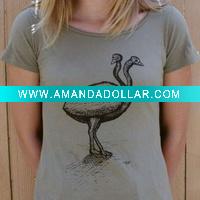Wholesale 100% organic cotton / bamboo& organic cotton t shirt fashion style