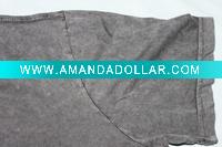 Wholesale 100% combed cotton, 160gsm, short sleeves, round neck, garment finished with enzyme wash &stone wash, Men's T-shirts