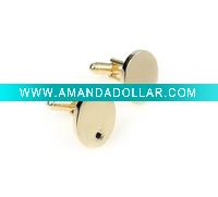 Wholesale polished men's shirt cufflink craft