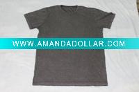 Wholesale 100% combed cotton, 160gsm, short sleeves, round neck, garment finished with enzyme wash &stone wash, Men's T-shirts