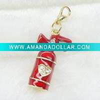 Wholesale alloy gold enamel fire extinguisher charm(17705)