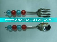 Zip cutlery with beads handle
