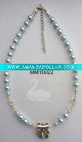 Wholesale Beaded necklace ,butterfly pendant