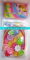 Wholesale fashion plastic bead elastic hairband for kids