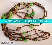 wood beads necklace