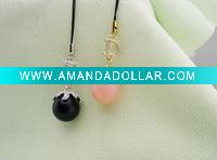 Wholesale Colorful bead phone strap ( two colors can choose)